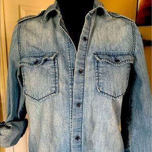 Denim Button-Up Shirt